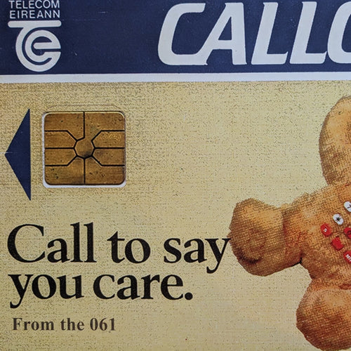  Telecom Eireann phone card with teddy bear and text 'Call to say you care.'