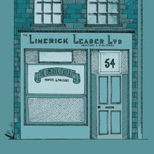 Limerick Leader, Limerick leader building, drawing of the limerick leader building, drawing of building in Limerick city, Ireland